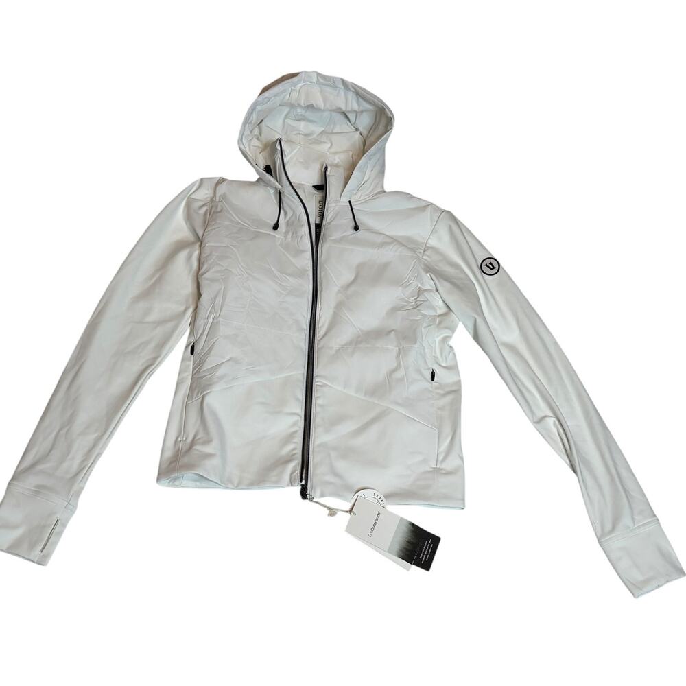 Vuori Chilled Out Full Zip Insulated Jacket XS White PrimaLoft Hooded NWT - Picture 4 of 9